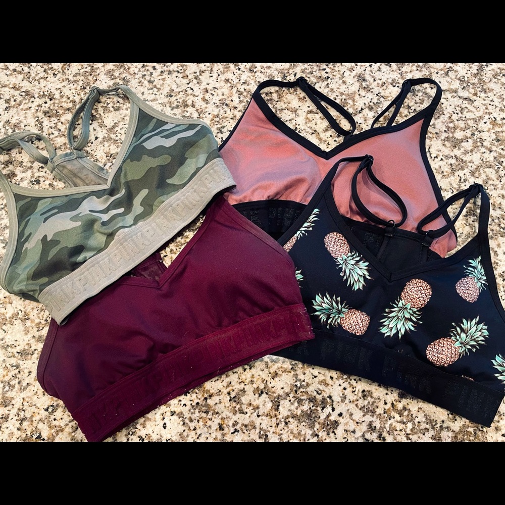 Pink Victoria’s secret gym to swim bralettes, size XS, excellent conditi…